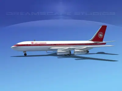 Boeing 707 Air Canada 3D model