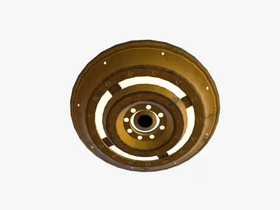 Alien Spaceship UFO B08 Yellow Dirt - Sci Fi Spacecraft Design Low-poly 3D model