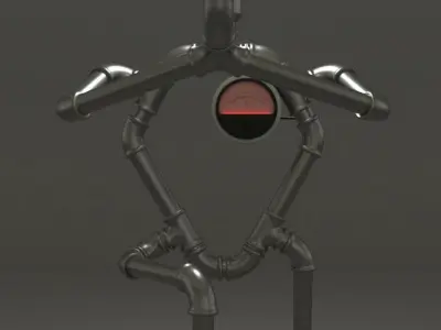 Industrial lamp Prometheus 3D model