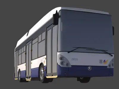Skoda 24Tr Low-poly 3D model