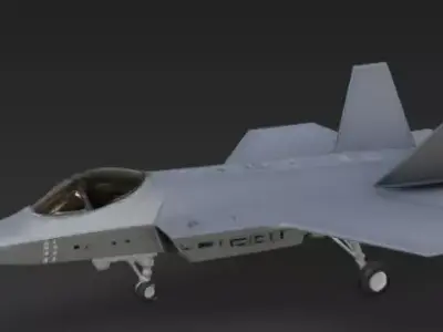 Modern Stealth Fighter Jet 3D Model Military Aircraft Low-poly 3D model