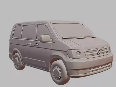 Minivan Passenger Vehicle Civilian Transport 3D Printable 3D print model