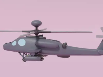 Boeing AH-64 Apache Helicopter 3D model purchase