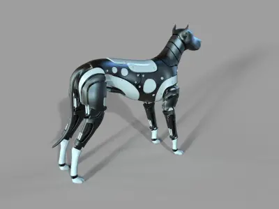 Robot Dog Doberman 3D model