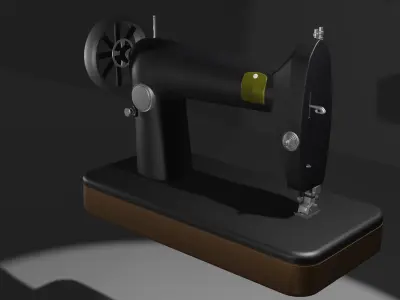 Vintage Sewing Machine Free low-poly 3D model