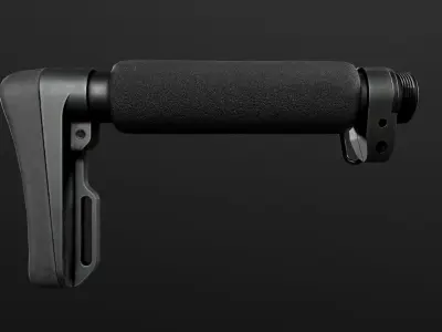 ACE Ultra Lite AR15 Entry Length Stock Low-poly 3D model