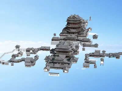 Ancient Chinese Architecture 3D model by lvcan from CGTrader