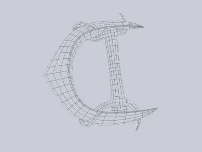 Alien tech weapon Low-poly 3D model get