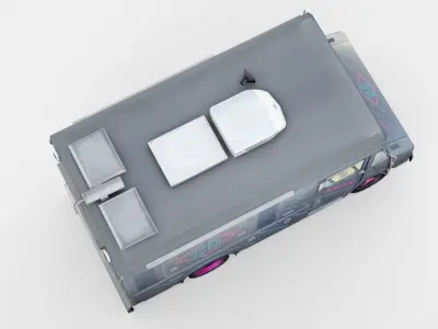 Chevrolet Step-Van Food-truck Low-poly 3D model
