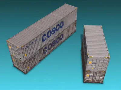 Shipping Container 02 Low-poly 3D model