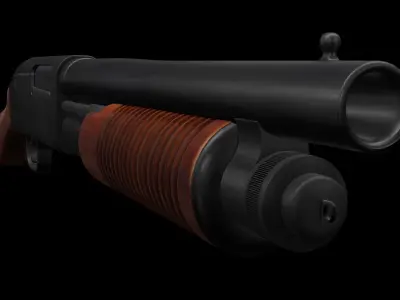 Mossberg 590 shockwave shotgun Low-poly 3D model