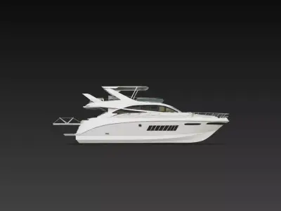Modern Luxury Motor Yacht Cruiser 3D print model