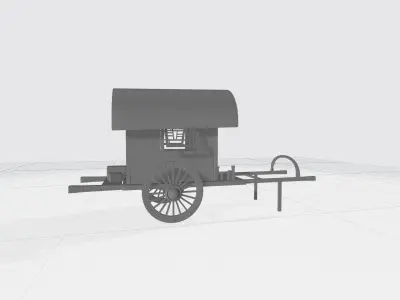 Carriage 3D Model cart 3D model