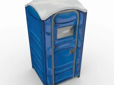 Portable toilet Low-poly 3D model purchase