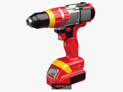 Hand Drill Collection II 9 in 1 3D Model Pack