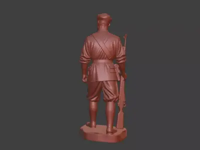 Military sculpture warrior  military battle war hero  soldier 3D print model 7