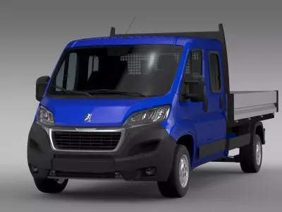 Peugeot Boxer  Crew Cab Truck 2017 3D model