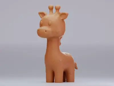 Cute Giraffe 3D STL Free 3D print model