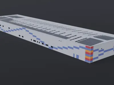 Warehouse 1 Low-poly 3D model