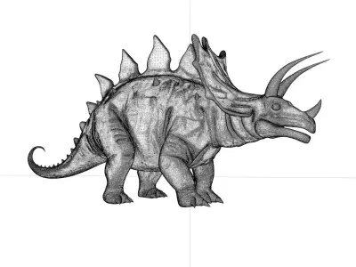 Dinosaur 3D model 9