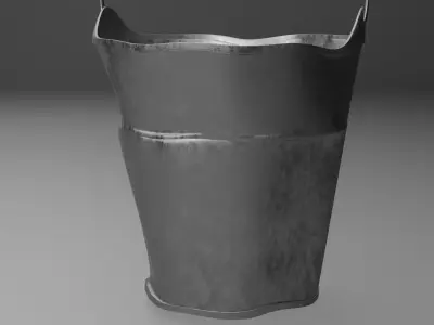 Metal Buckets Set 3D model