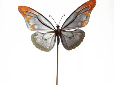 Butterfly Model Pack with Detailed Wing Texture Low-poly 3D model