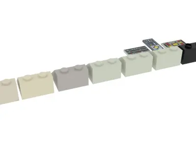 Lego Aircraft Indicators Set With Radars And Controllers 3D model