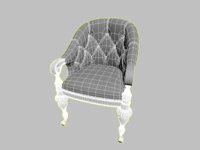 armchair leather chair 3D model