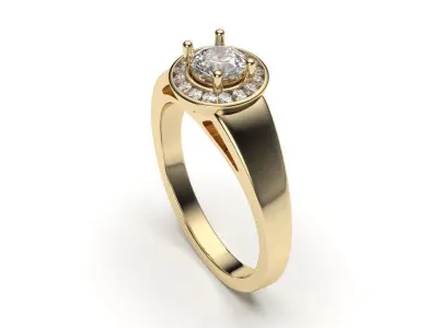 solitaire with ring sizes  8 part S129 3D print model