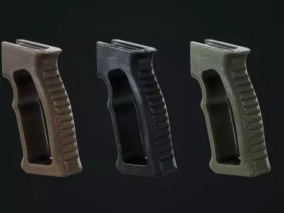AK Skeleton Pistol Grip Low-poly 3D model
