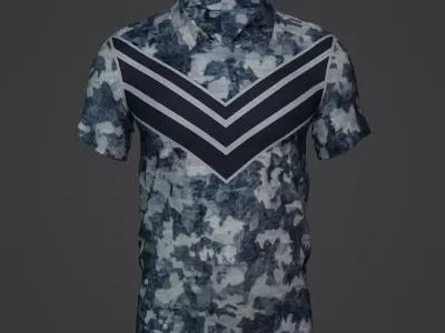 Military Soldier Clothing T-shirt Low-poly 3D model 46