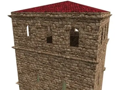 tower 4s Low-poly 3D model