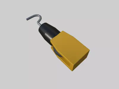 Permanent Cautery Hook Free low-poly 3D model