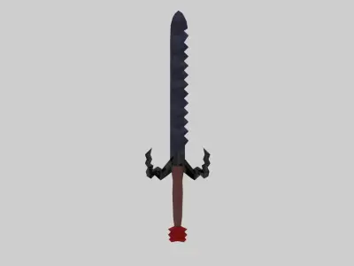 Sword Saw LP Low-poly 3D model