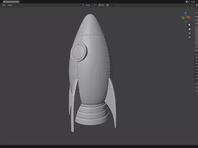 Cartoon Rocket 3D print model purchase