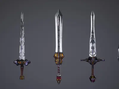 Modular Blades Emporium Complete Low-poly 3D model