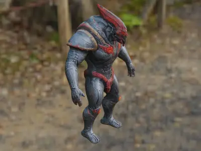 Cyborg robot Low-poly 3D model purchase
