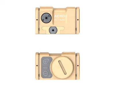 ACRO P-2 3 5 MOA - Red Dot Reflex Sight FDE Low-poly 3D model