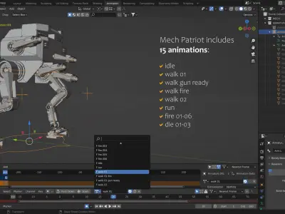 Mech 10  - The Boy Low-poly 3D model