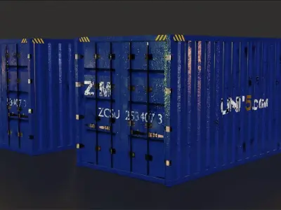 Container 2 styles Free 3D model