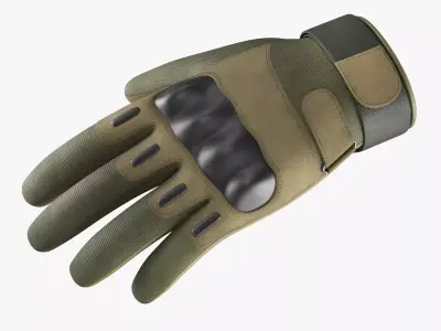 Army Gloves PBR Low-poly 3D model