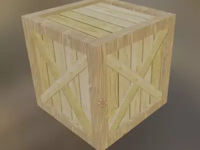 Wooden crate Free low-poly 3D model order