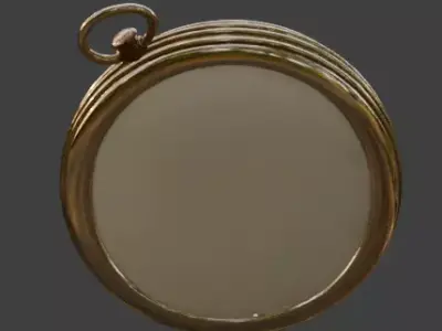 Steampunk Precision Compass 3D Model Low-poly 3D model