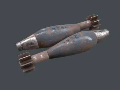Mortar Projectile 60mm 3D model buy