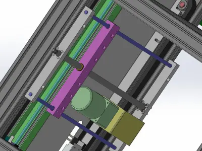 Double cent  lifter  of assembly line 3D model