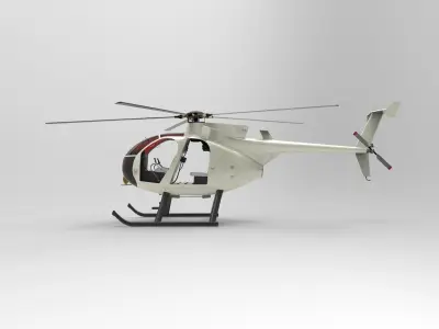 Helicopter MD500 3D model by Hafcoy