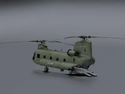 Chinook CH48 Low-poly 3D model
