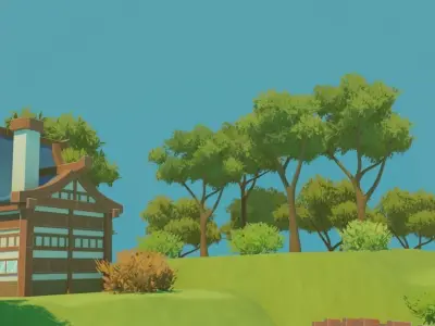 Hilltop Village 3D model purchase