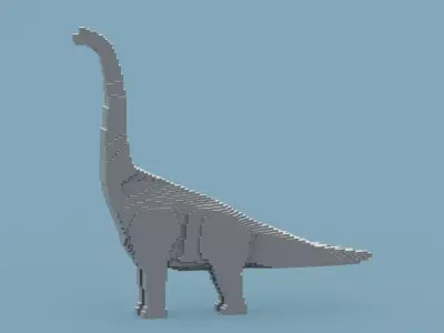 Brachiosaurus Low-poly 3D model