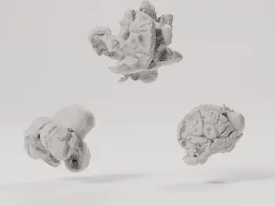 Popcorns - Var01 3D model